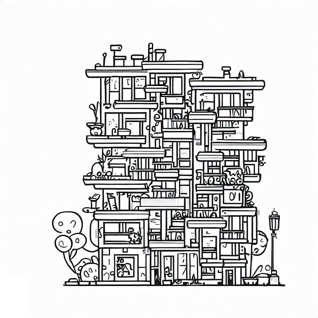 Desenho gratuito Apartamento #189305 da colecao Edifícios e Arquitetura para imprimir Desenho gratuito Apartamento #189305 da colecao Edifícios e Arquitetura para imprimir