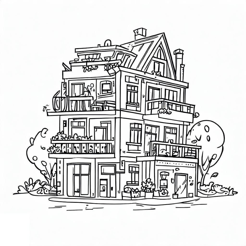 Desenho gratuito Apartamento #189307 da colecao Edifícios e Arquitetura para imprimir