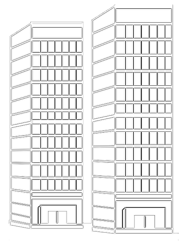 Página para colorir: arranha-céu (Edifícios e Arquitetura) #65545 - Páginas para Colorir Imprimíveis Gratuitamente