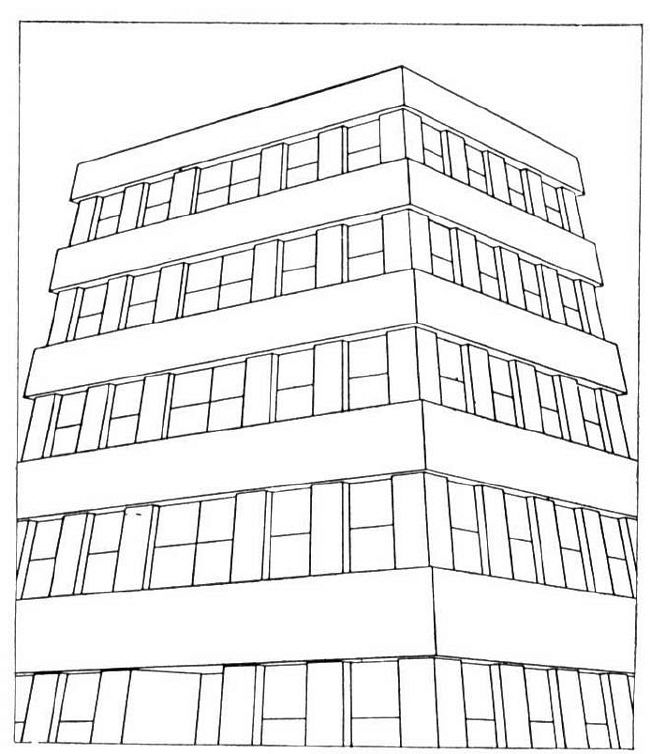 Página para colorir: arranha-céu (Edifícios e Arquitetura) #65817 - Páginas para Colorir Imprimíveis Gratuitamente