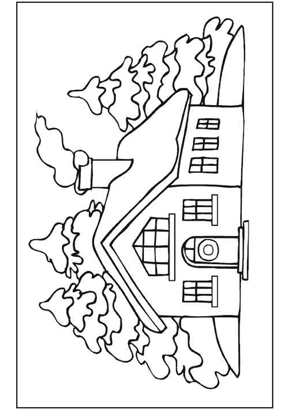 Página para colorir: Cabana (Edifícios e Arquitetura) #169940 - Páginas para Colorir Imprimíveis Gratuitamente