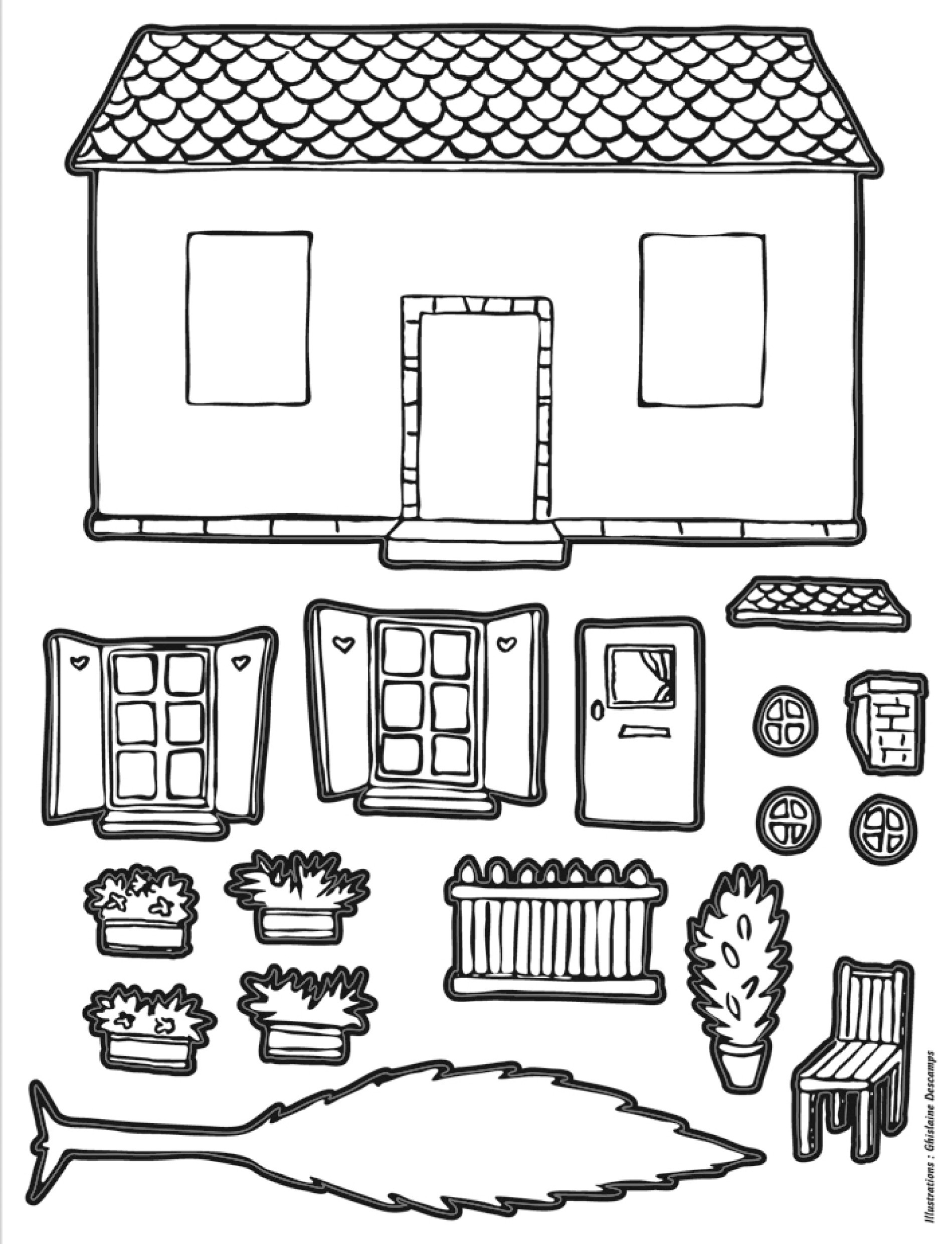 Página para colorir: Cabana (Edifícios e Arquitetura) #169951 - Páginas para Colorir Imprimíveis Gratuitamente