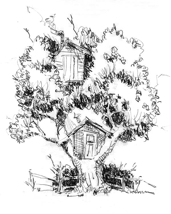 Desenho gratuito Casa da Árvore #66084 da colecao Edifícios e Arquitetura para imprimir