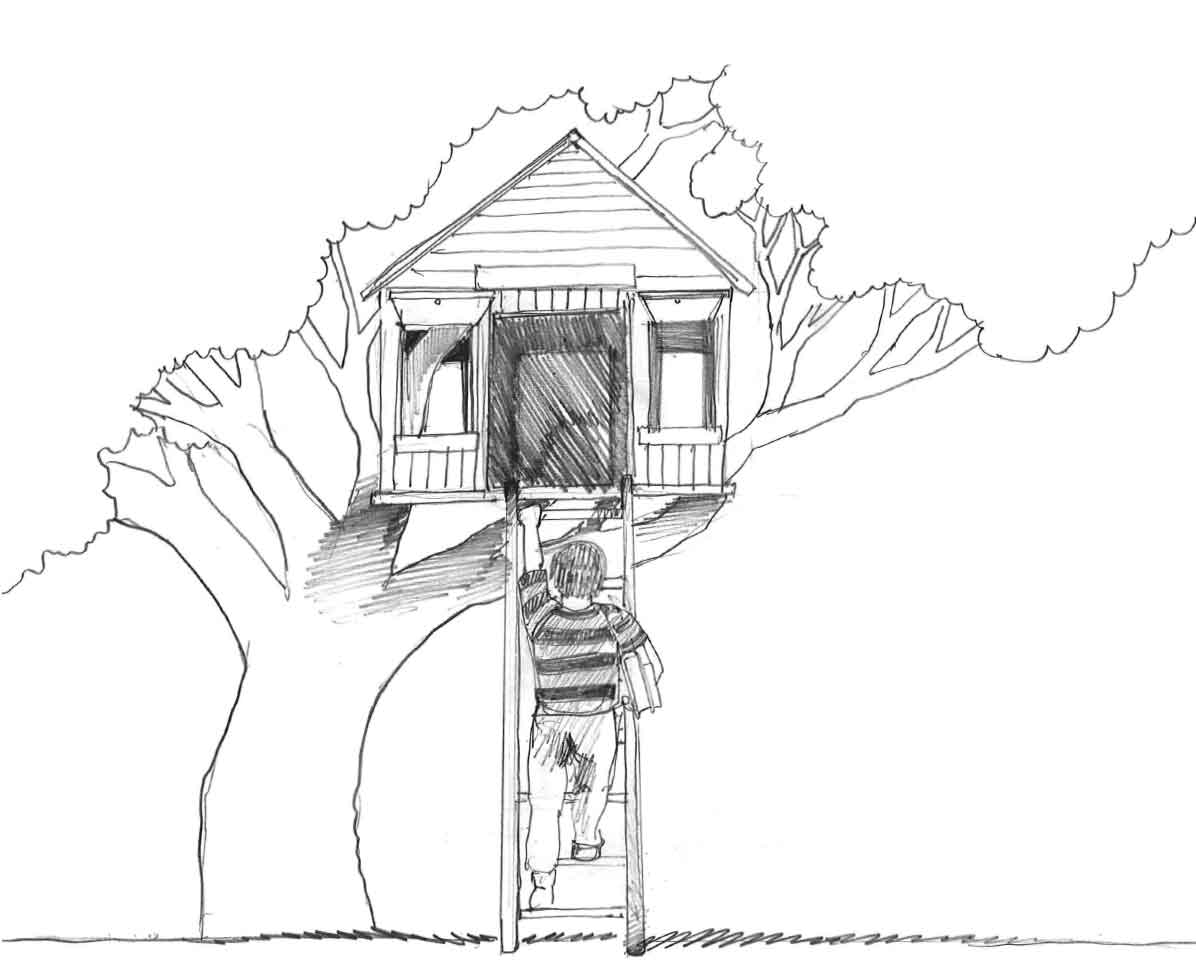 Página para colorir: casa na árvore (Edifícios e Arquitetura) #66050 - Páginas para Colorir Imprimíveis Gratuitamente