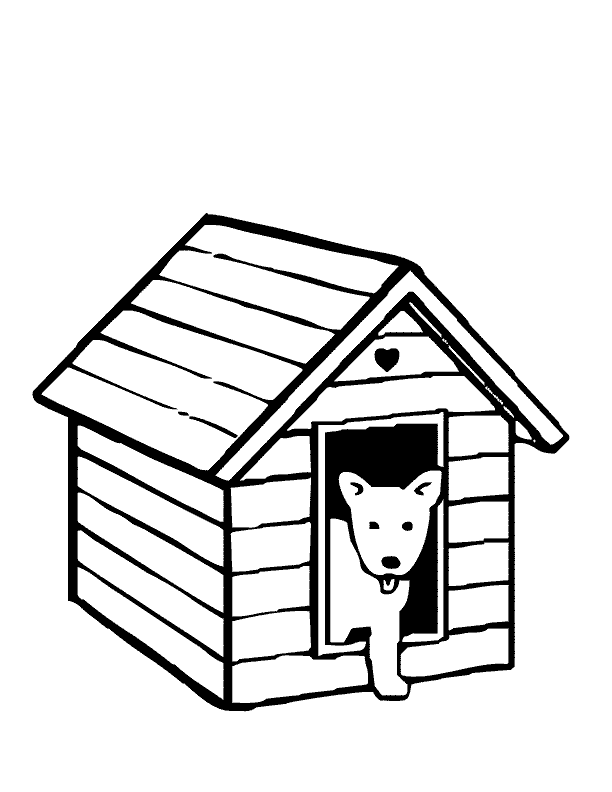 Página para colorir: Casinha de cachorro (Edifícios e Arquitetura) #62343 - Páginas para Colorir Imprimíveis Gratuitamente