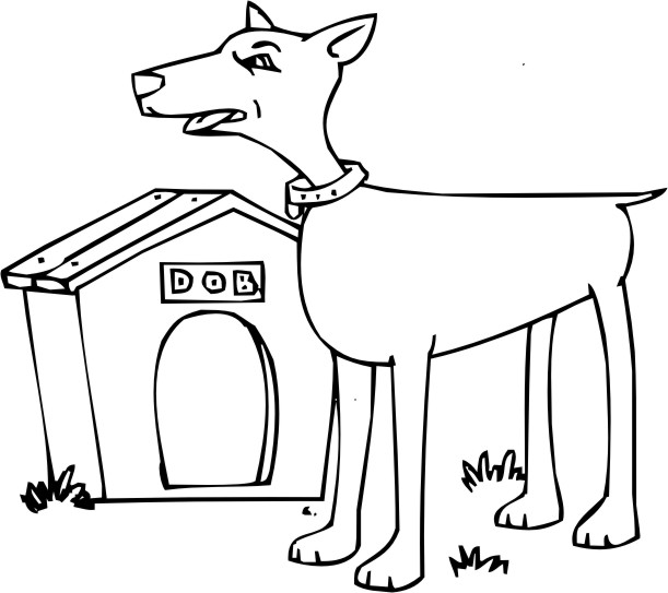 Página para colorir: Casinha de cachorro (Edifícios e Arquitetura) #62382 - Páginas para Colorir Imprimíveis Gratuitamente