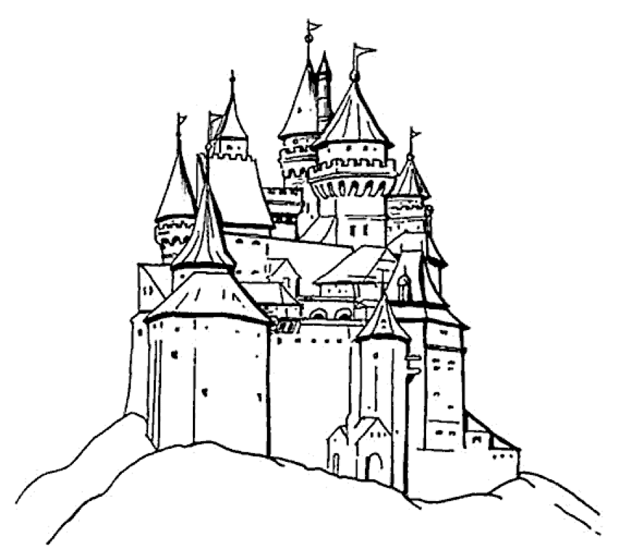 Página para colorir: Castelo (Edifícios e Arquitetura) #62037 - Páginas para Colorir Imprimíveis Gratuitamente