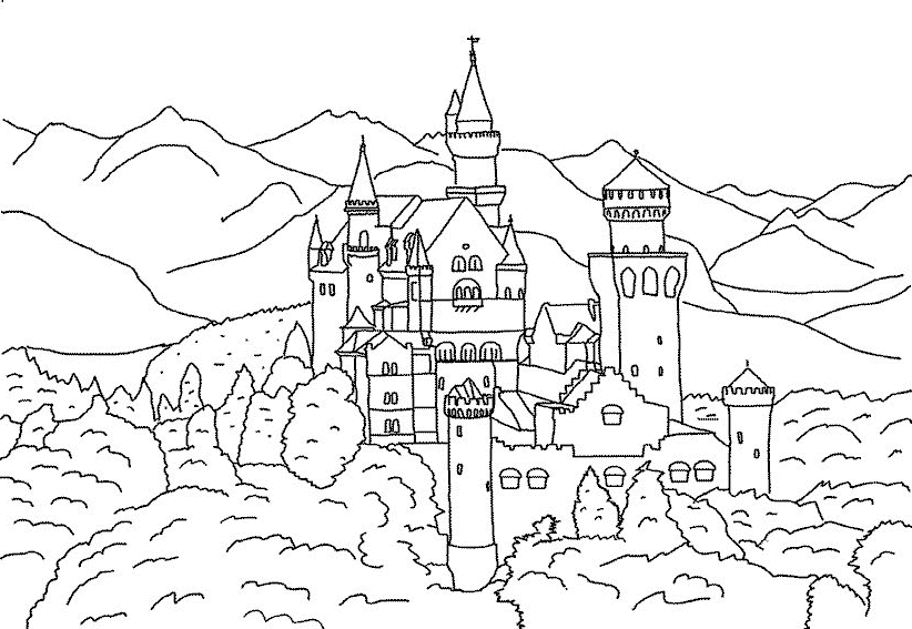 Página para colorir: Castelo (Edifícios e Arquitetura) #62039 - Páginas para Colorir Imprimíveis Gratuitamente