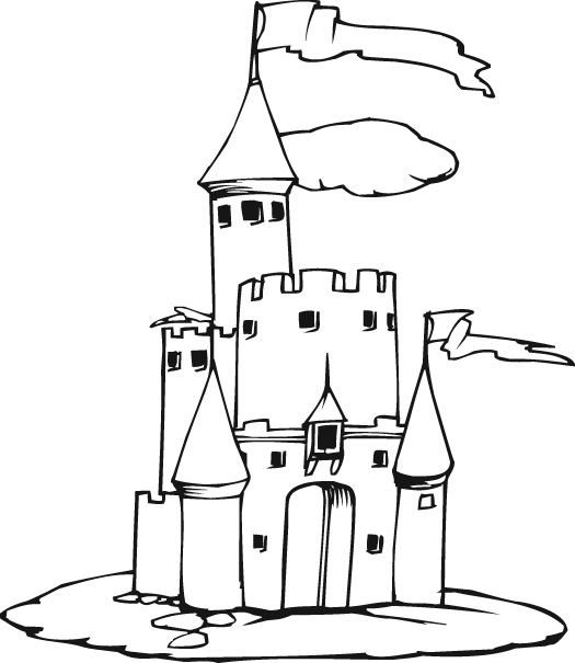 Página para colorir: Castelo (Edifícios e Arquitetura) #62045 - Páginas para Colorir Imprimíveis Gratuitamente