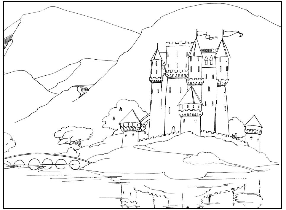 Página para colorir: Castelo (Edifícios e Arquitetura) #62046 - Páginas para Colorir Imprimíveis Gratuitamente