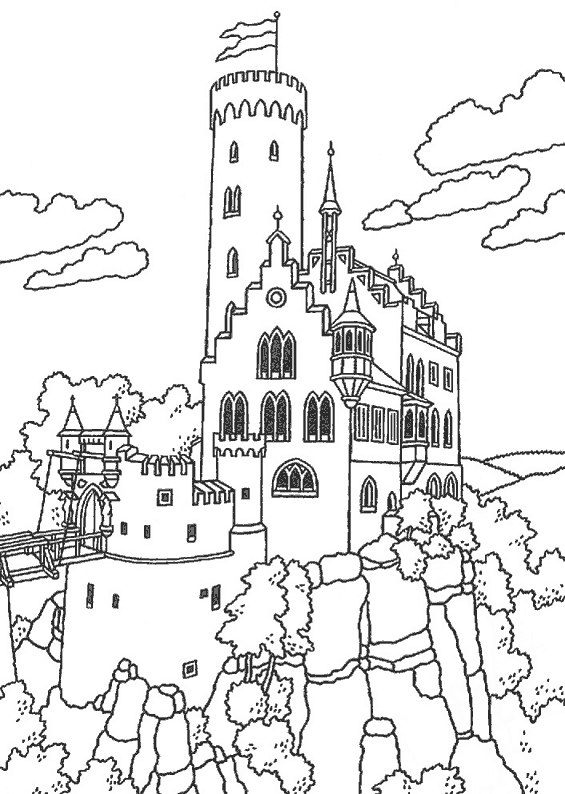 Página para colorir: Castelo (Edifícios e Arquitetura) #62061 - Páginas para Colorir Imprimíveis Gratuitamente