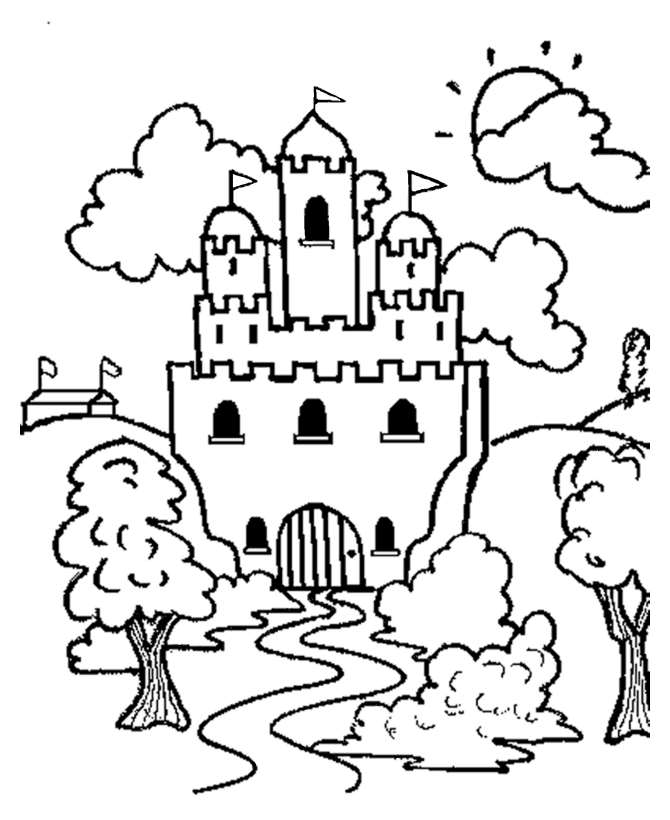 Página para colorir: Castelo (Edifícios e Arquitetura) #62068 - Páginas para Colorir Imprimíveis Gratuitamente