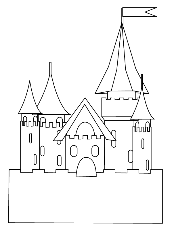 Página para colorir: Castelo (Edifícios e Arquitetura) #62099 - Páginas para Colorir Imprimíveis Gratuitamente