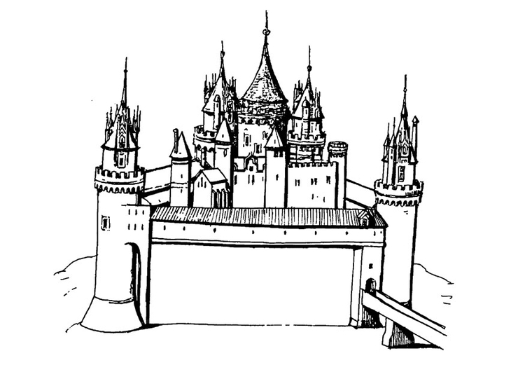 Página para colorir: Castelo (Edifícios e Arquitetura) #62116 - Páginas para Colorir Imprimíveis Gratuitamente