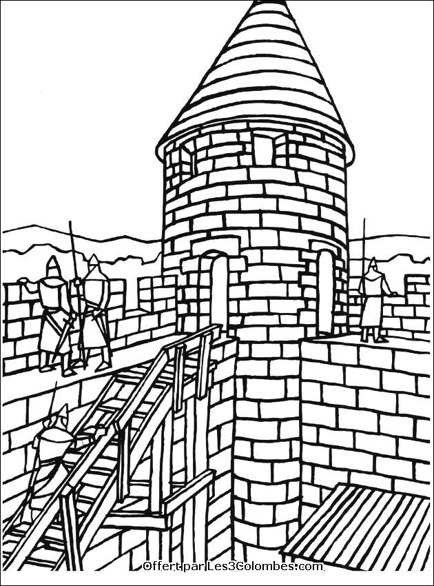 Página para colorir: Castelo (Edifícios e Arquitetura) #62139 - Páginas para Colorir Imprimíveis Gratuitamente