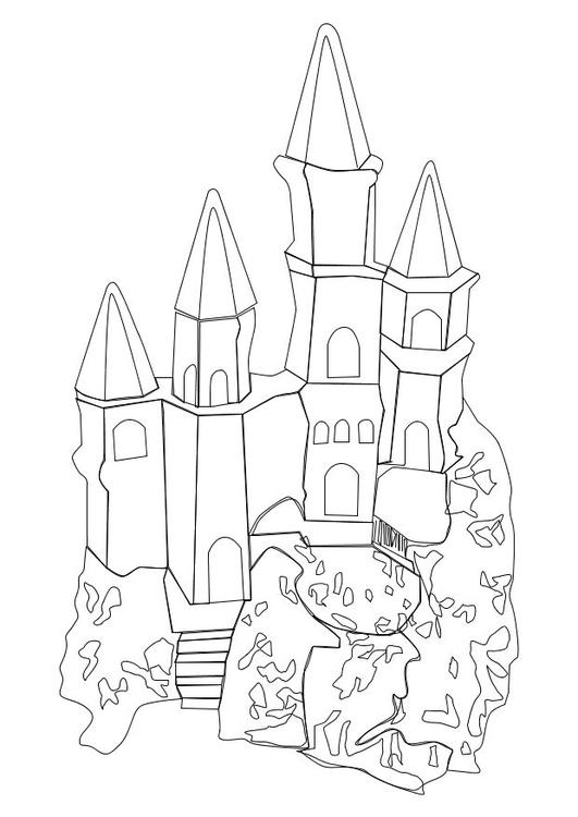 Página para colorir: Castelo (Edifícios e Arquitetura) #62143 - Páginas para Colorir Imprimíveis Gratuitamente