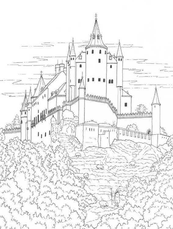 Página para colorir: Castelo (Edifícios e Arquitetura) #62145 - Páginas para Colorir Imprimíveis Gratuitamente
