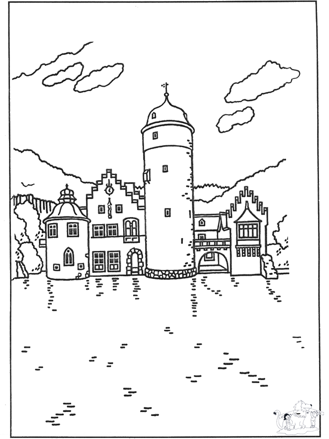 Página para colorir: Castelo (Edifícios e Arquitetura) #62215 - Páginas para Colorir Imprimíveis Gratuitamente