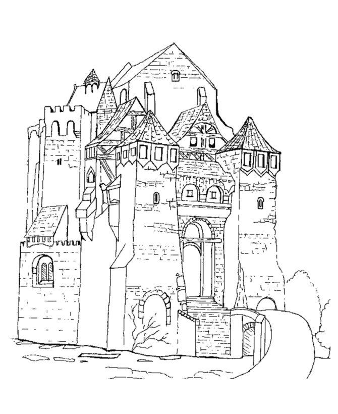 Página para colorir: Castelo (Edifícios e Arquitetura) #62286 - Páginas para Colorir Imprimíveis Gratuitamente