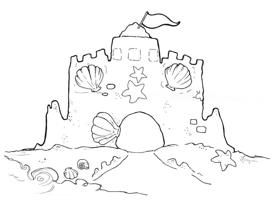 Página para colorir: Castelo de Areia (Edifícios e Arquitetura) #204740 - Páginas para Colorir Imprimíveis Gratuitamente