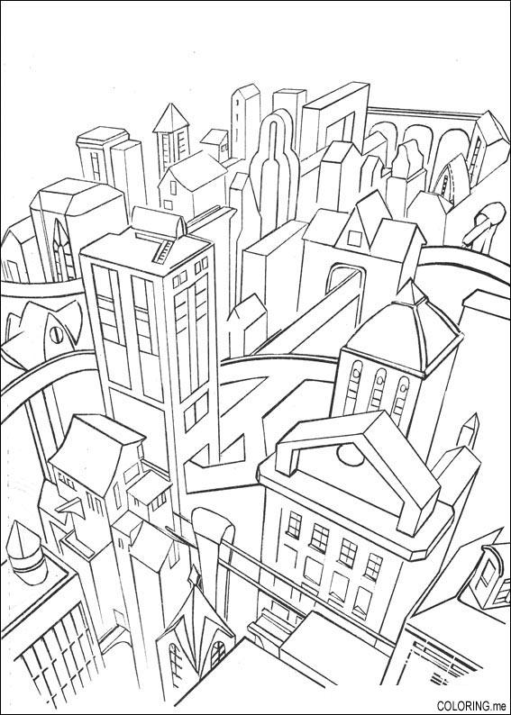 Página para colorir: Cidade (Edifícios e Arquitetura) #64919 - Páginas para Colorir Imprimíveis Gratuitamente