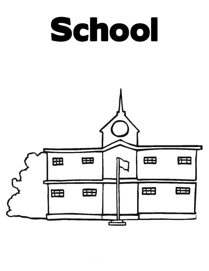 Página para colorir: Escola (Edifícios e Arquitetura) #63989 - Páginas para Colorir Imprimíveis Gratuitamente