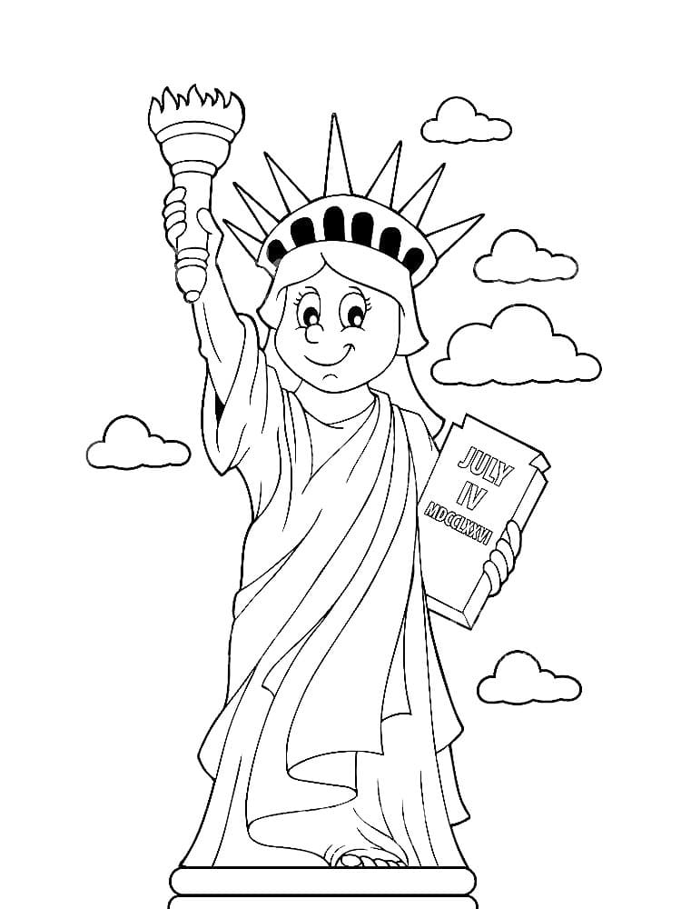 Desenho gratuito Estátua da Liberdade #218902 da colecao Edifícios e Arquitetura para imprimir