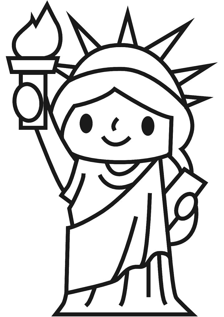 Desenho gratuito Estátua da Liberdade #218904 da colecao Edifícios e Arquitetura para imprimir