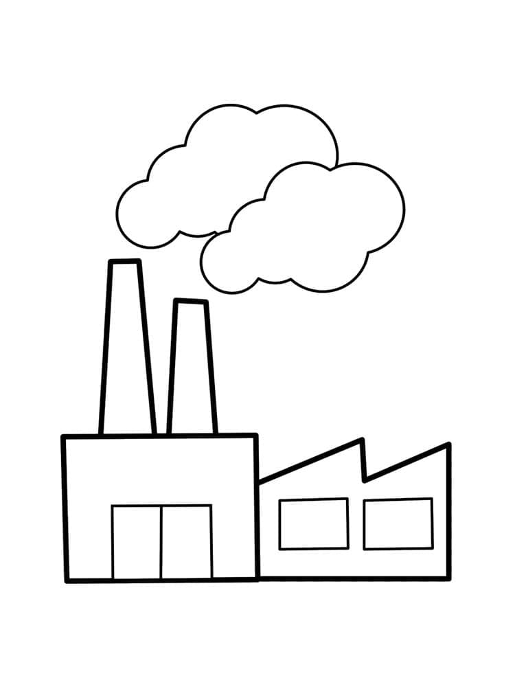 Desenho gratuito Fábrica #185559 da colecao Edifícios e Arquitetura para imprimir