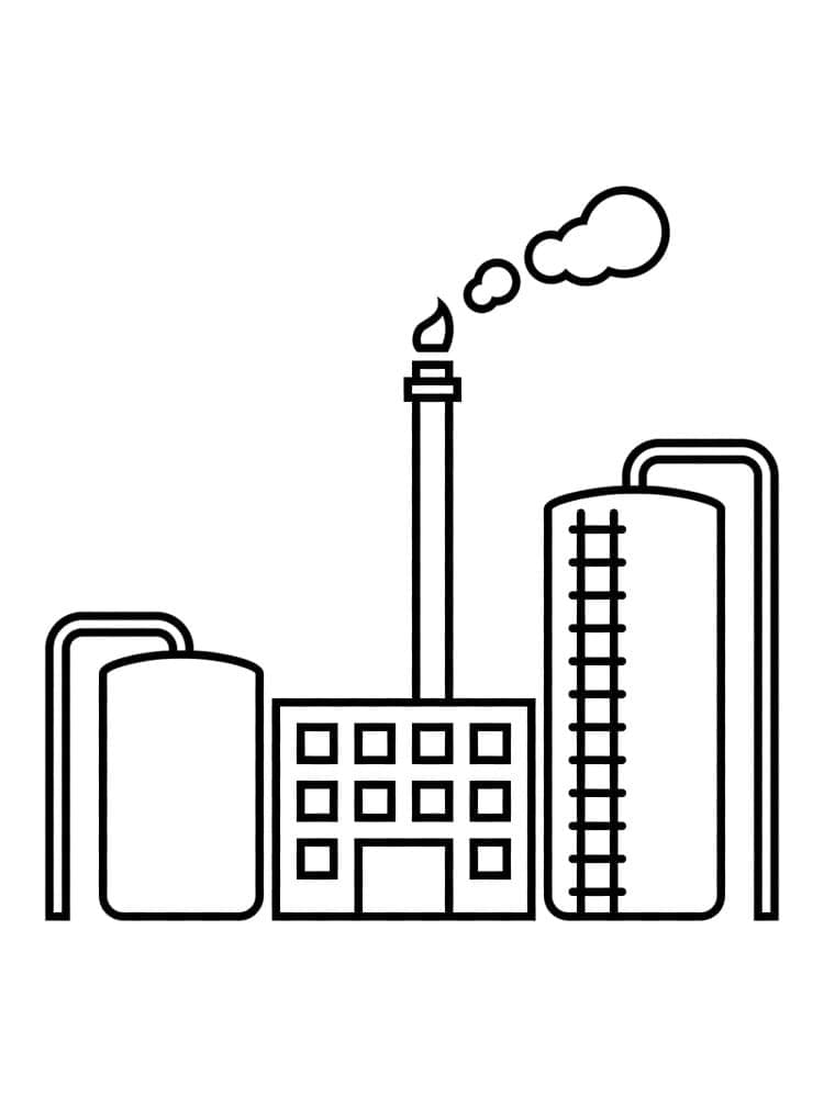 Desenho de Fábrica #185560 para colorir, da coleção Edifícios e Arquitetura, imprimível grátis