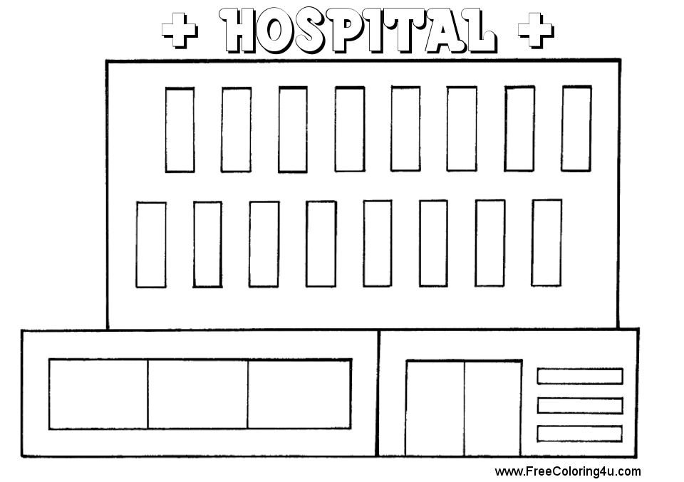 Páginas para colorir de hospitais - imprimíveis e gratuitas
