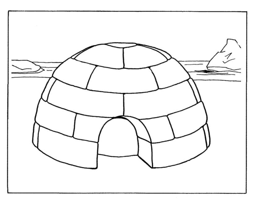 Página para colorir: Iglu (Edifícios e Arquitetura) #61674 - Páginas para Colorir Imprimíveis Gratuitamente