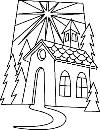 Página para colorir: Igreja (Edifícios e Arquitetura) #64162 - Páginas para Colorir Imprimíveis Gratuitamente