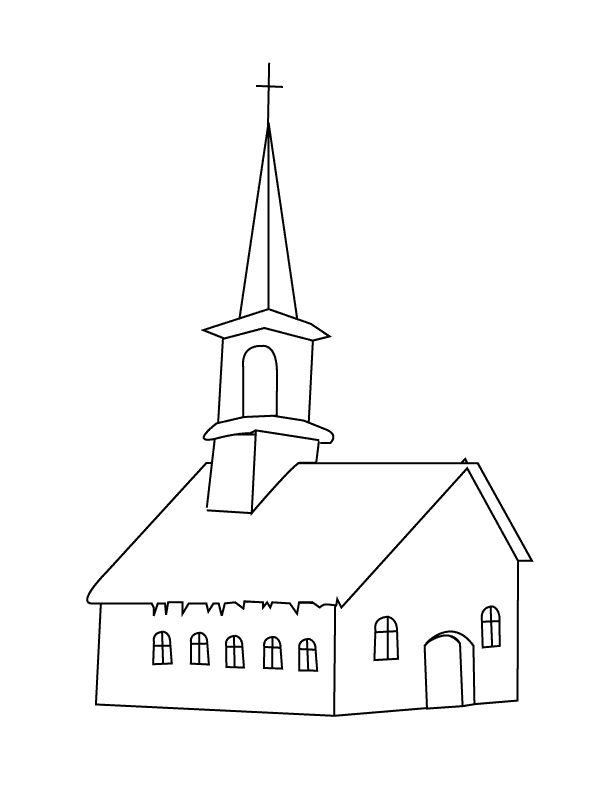 Página para colorir: Igreja (Edifícios e Arquitetura) #64163 - Páginas para Colorir Imprimíveis Gratuitamente