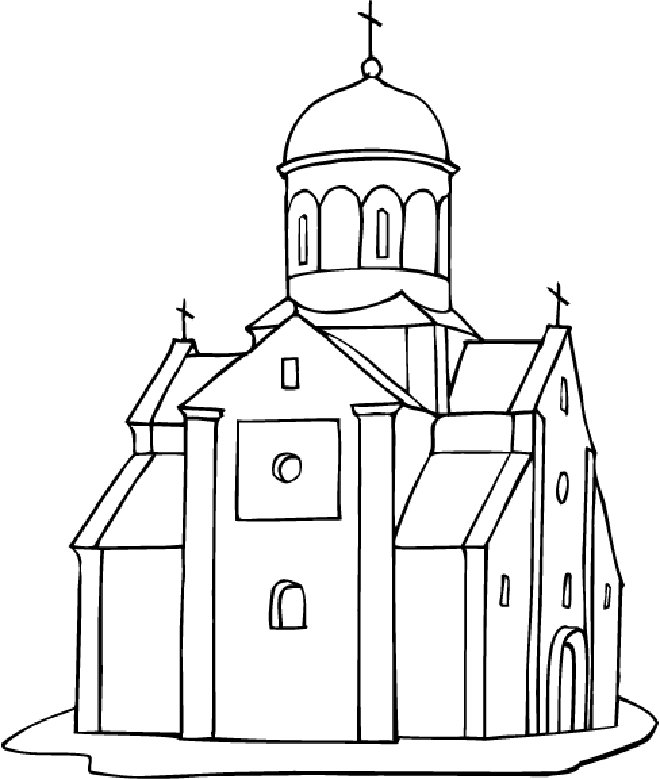 Página para colorir: Igreja (Edifícios e Arquitetura) #64167 - Páginas para Colorir Imprimíveis Gratuitamente