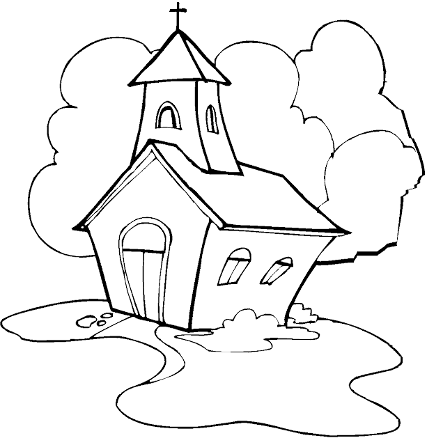 Página para colorir: Igreja (Edifícios e Arquitetura) #64177 - Páginas para Colorir Imprimíveis Gratuitamente