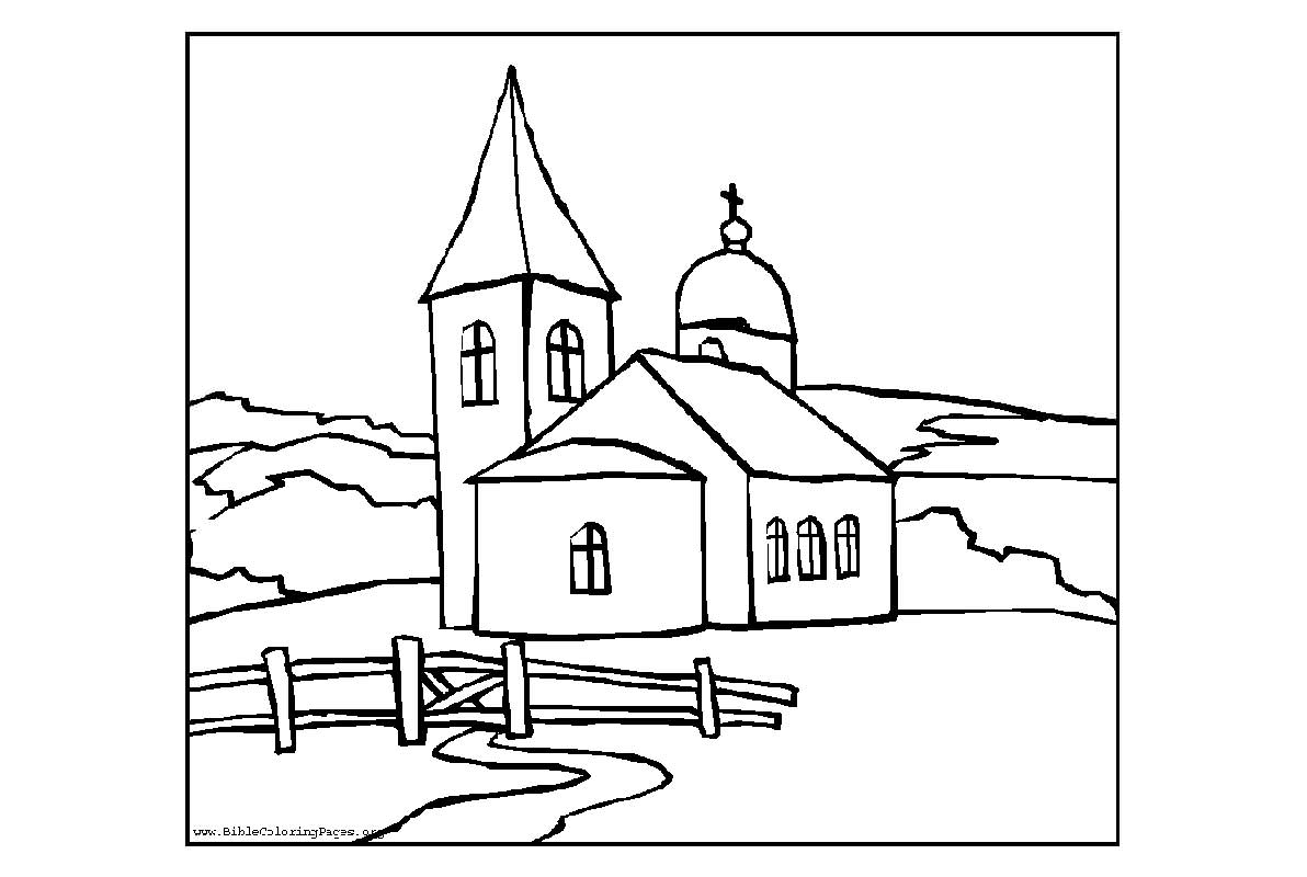 Página para colorir: Igreja (Edifícios e Arquitetura) #64190 - Páginas para Colorir Imprimíveis Gratuitamente