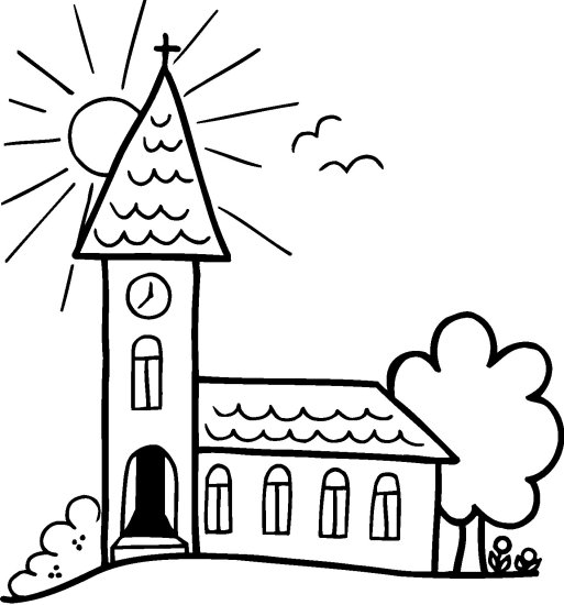 Página para colorir: Igreja (Edifícios e Arquitetura) #64210 - Páginas para Colorir Imprimíveis Gratuitamente