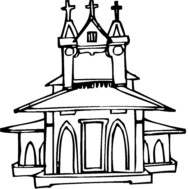 Página para colorir: Igreja (Edifícios e Arquitetura) #64232 - Páginas para Colorir Imprimíveis Gratuitamente
