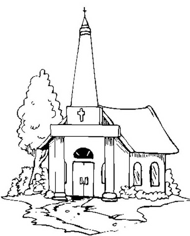 Página para colorir: Igreja (Edifícios e Arquitetura) #64265 - Páginas para Colorir Imprimíveis Gratuitamente
