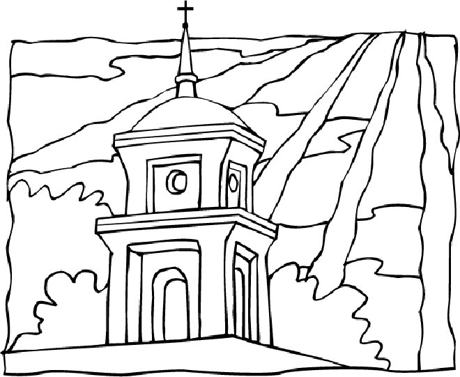 Página para colorir: Igreja (Edifícios e Arquitetura) #64325 - Páginas para Colorir Imprimíveis Gratuitamente
