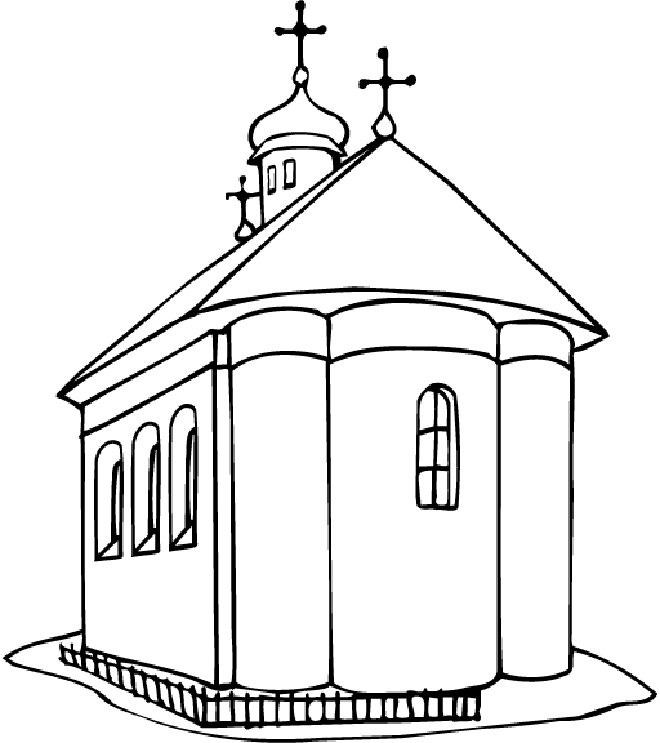 Página para colorir: Igreja (Edifícios e Arquitetura) #64340 - Páginas para Colorir Imprimíveis Gratuitamente