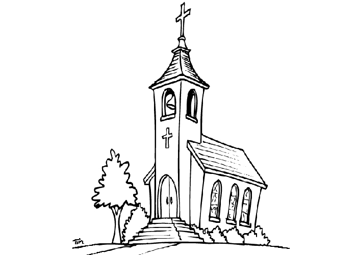 Página para colorir: Igreja (Edifícios e Arquitetura) #64345 - Páginas para Colorir Imprimíveis Gratuitamente