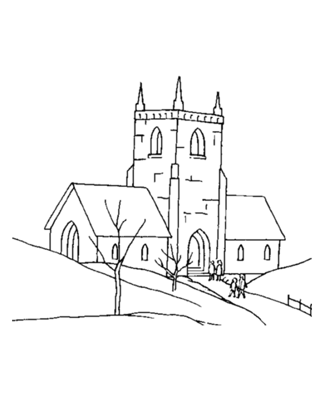 Página para colorir: Igreja (Edifícios e Arquitetura) #64365 - Páginas para Colorir Imprimíveis Gratuitamente