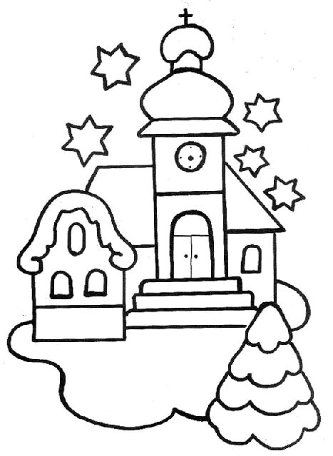 Página para colorir: Igreja (Edifícios e Arquitetura) #64371 - Páginas para Colorir Imprimíveis Gratuitamente