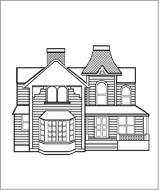 Página para colorir: Lar (Edifícios e Arquitetura) #64743 - Páginas para Colorir Imprimíveis Gratuitamente