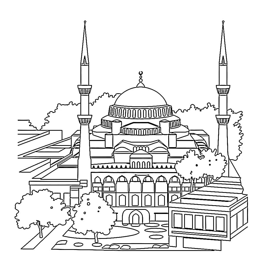 Desenho gratuito Mesquita #218406 da colecao Edifícios e Arquitetura para imprimir
