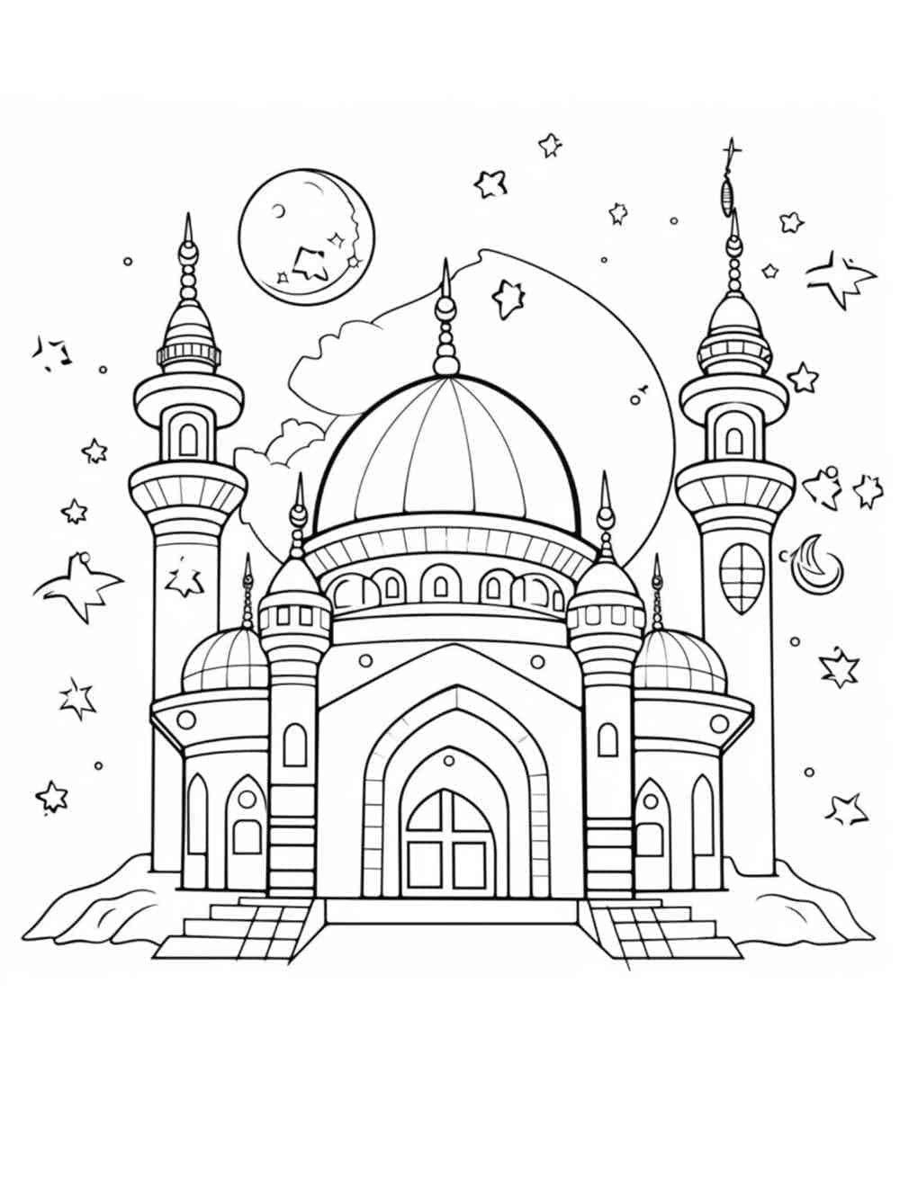 Desenho gratuito Mesquita #218415 da colecao Edifícios e Arquitetura para imprimir