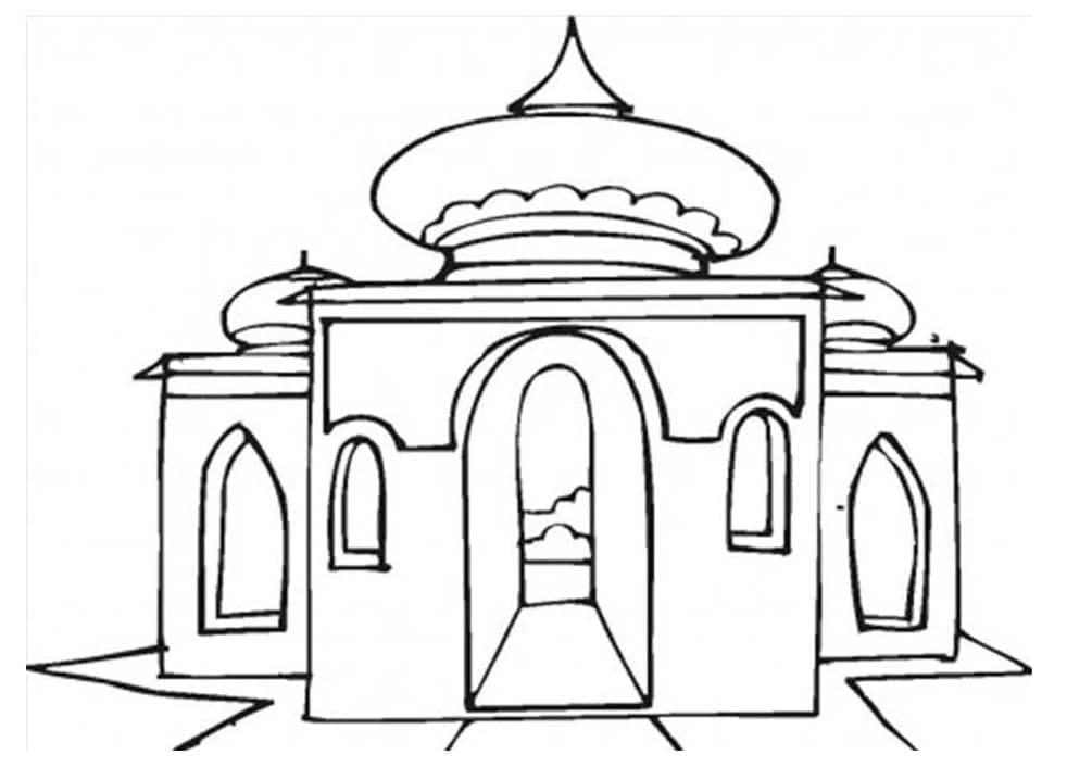 Desenho gratuito Mesquita #218420 da colecao Edifícios e Arquitetura para imprimir