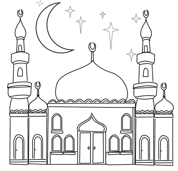 Desenho gratuito Mesquita #218421 da colecao Edifícios e Arquitetura para imprimir